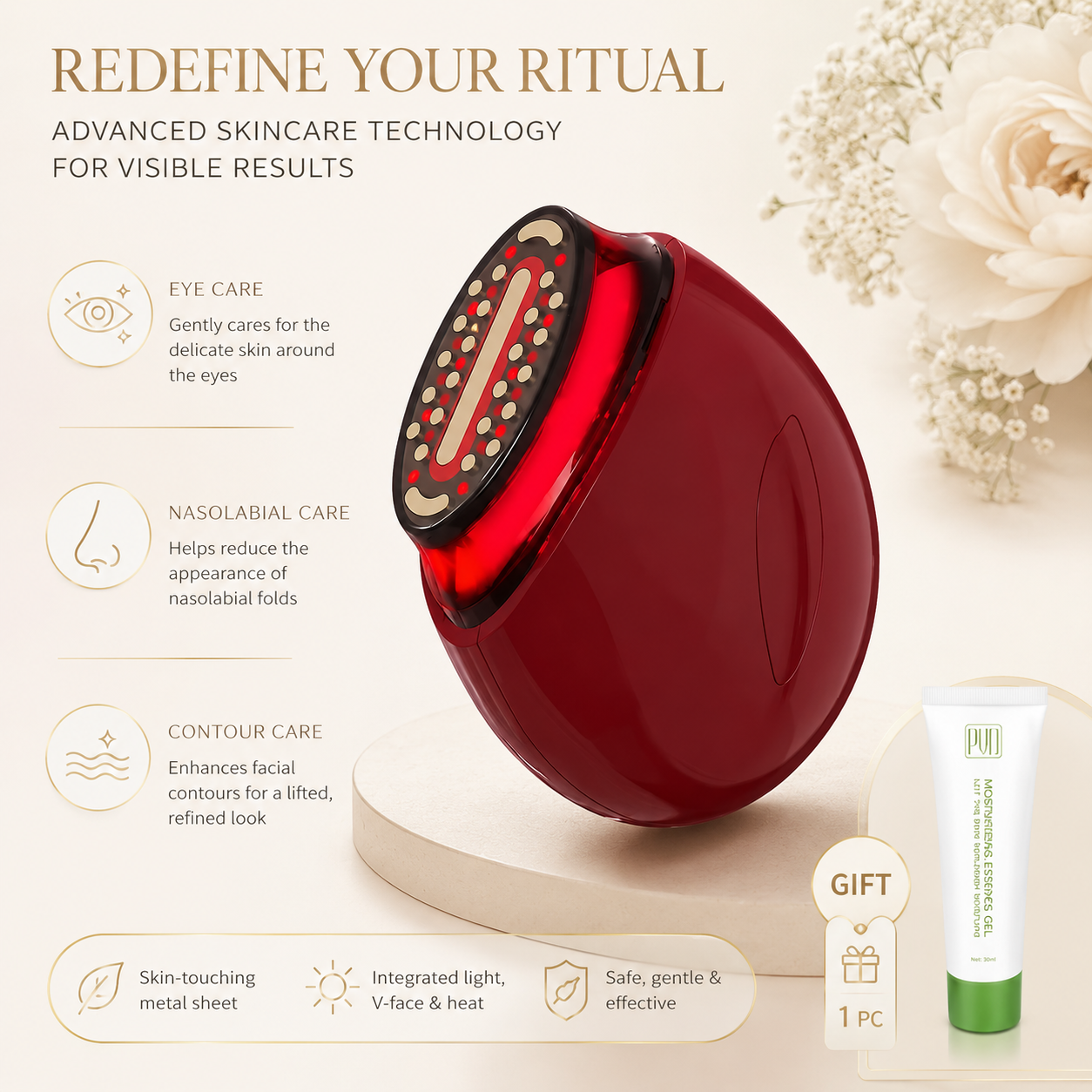 GlowSculpt 5-in-1 Advanced Facial Skincare Device