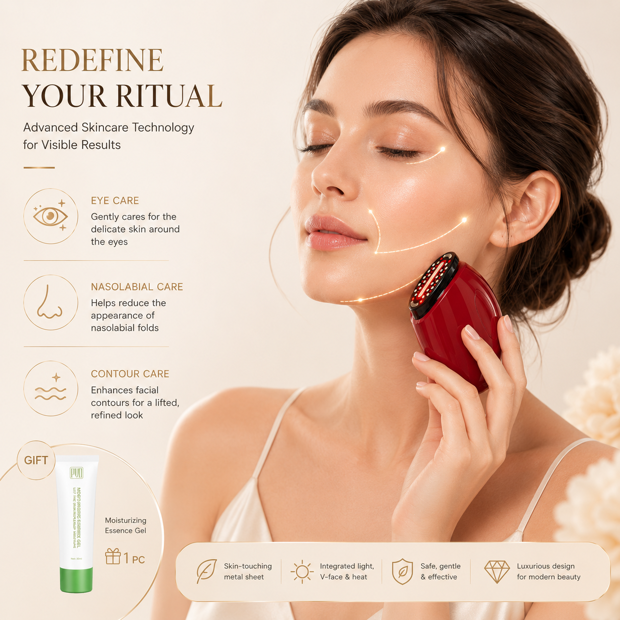 GlowSculpt 5-in-1 Advanced Facial Skincare Device
