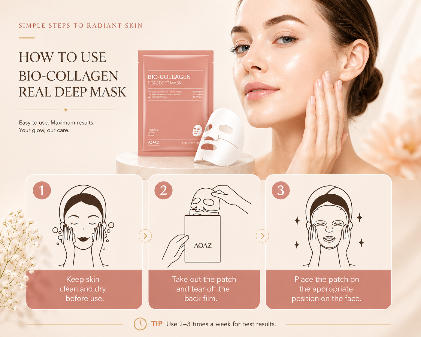 Bio-Collagen Radiance Ritual Mask (4 masks per pack)