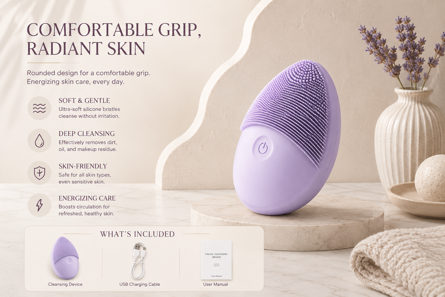 Sonic Glow Facial Cleansing Device