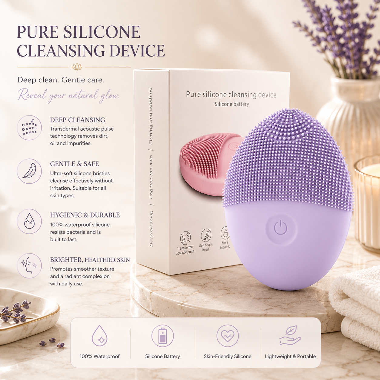 Sonic Glow Facial Cleansing Device